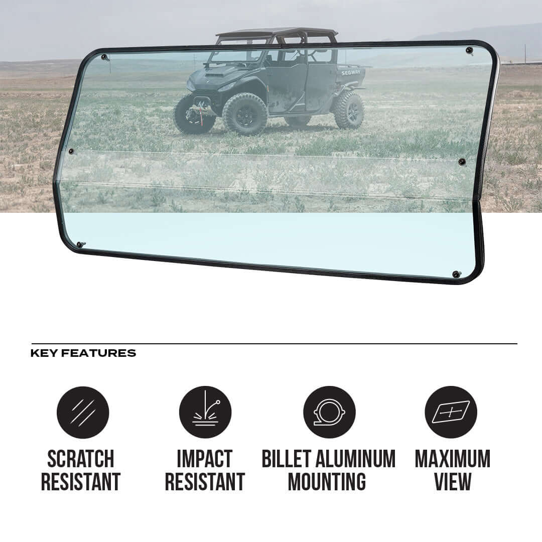 Segway UT10 Polycarbonate Full Rear Windshield - Polycarbonate Rear Windshield