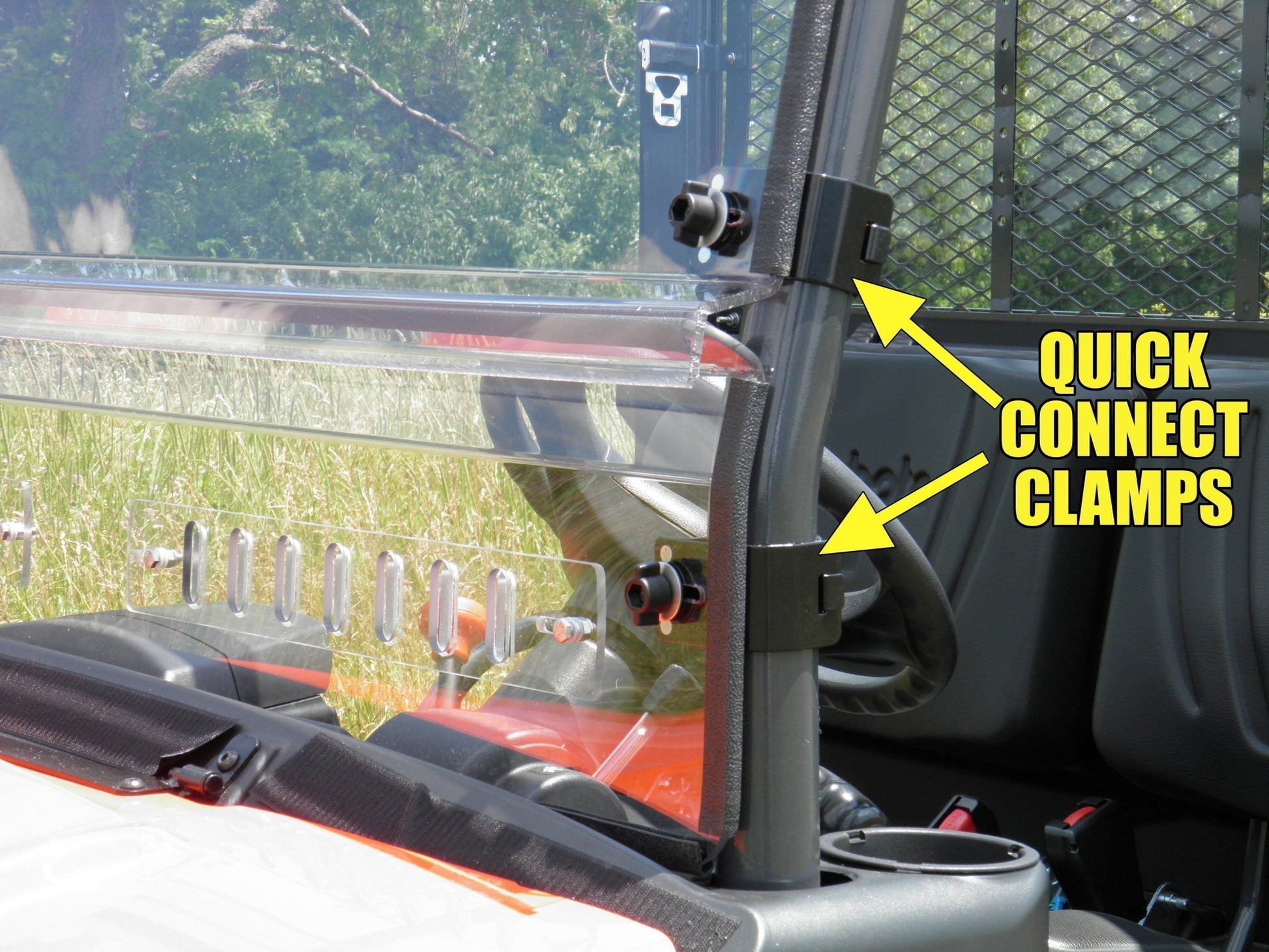 Segway Villain - 1 Pc Scratch-Resistant Windshield with Clamp & Vent Options - Windshields