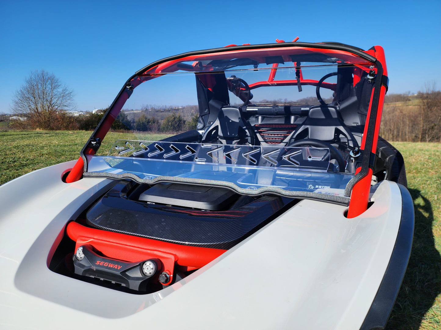 Segway Villain - 1 Pc Scratch-Resistant Windshield with Clamp & Vent Options - Windshields
