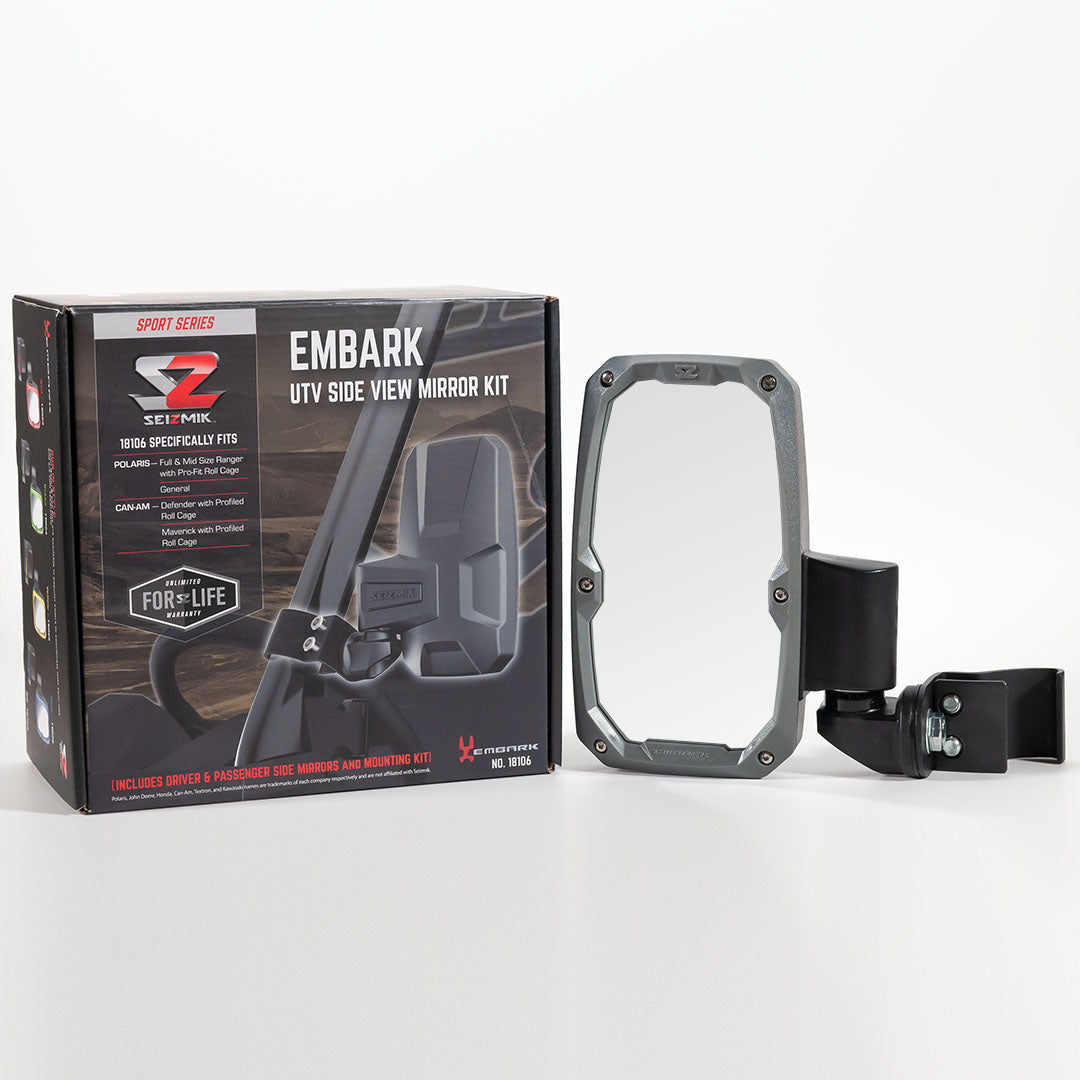 Seizmik Embark Side View Mirror with ABS Body & Bezel - Pro-Fit/Profiled (Pair) - Mirrors