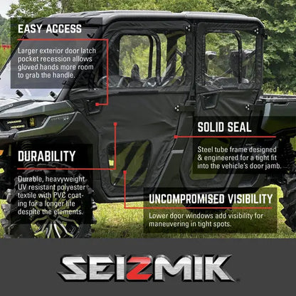 Seizmik Framed Door Kit for Can-Am Defender MAX - Doors