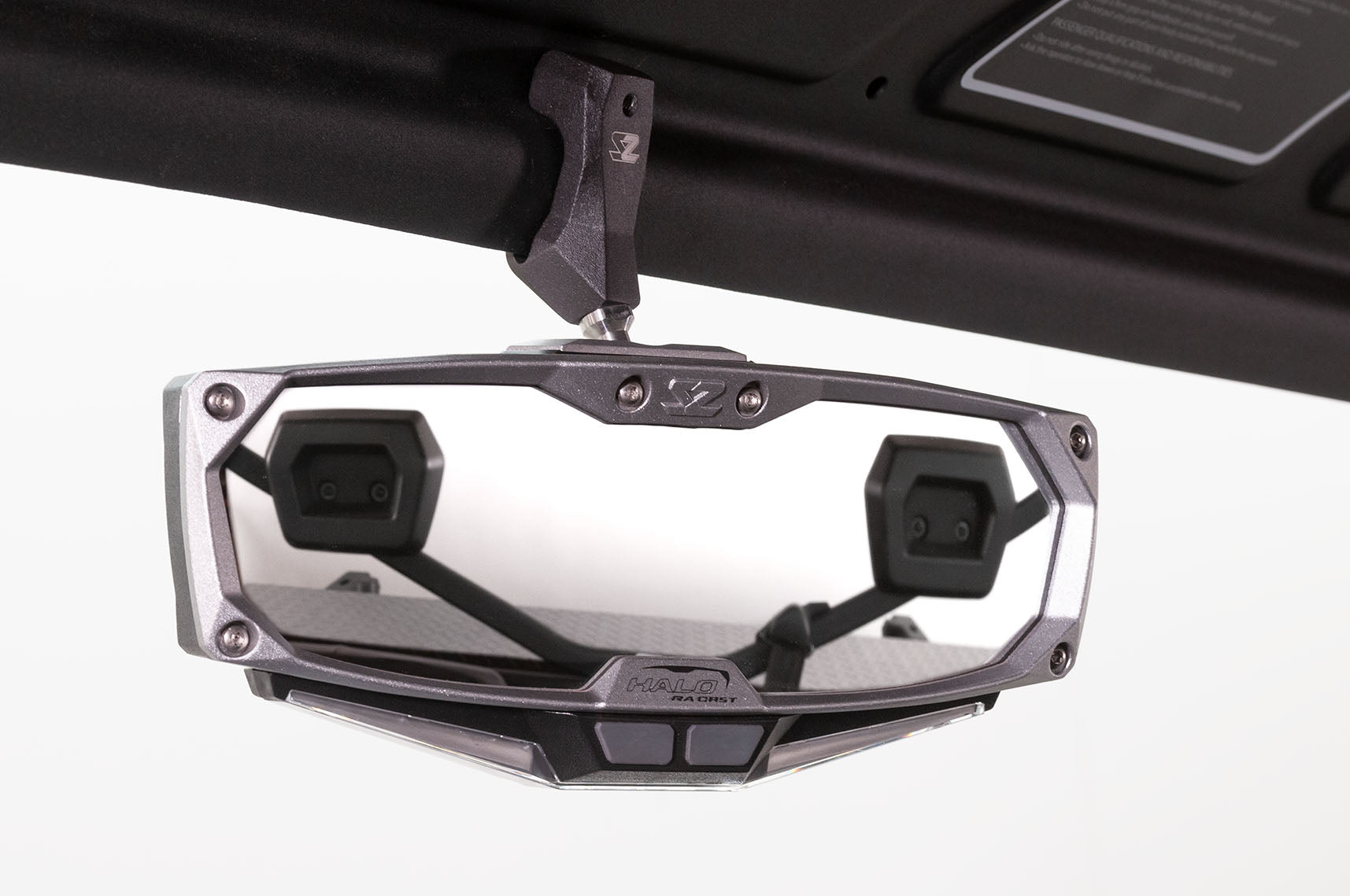 Seizmik Halo-RA LED Rearview Mirror with Cast Aluminum Bezel 2 inch and 1.875 inch Round Tube ROPS - Mirrors