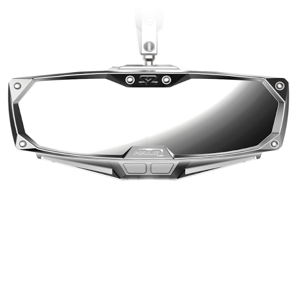 Seizmik Halo-RA LED Rearview Mirror with Cast Aluminum Bezel 2 inch and 1.875 inch Round Tube ROPS