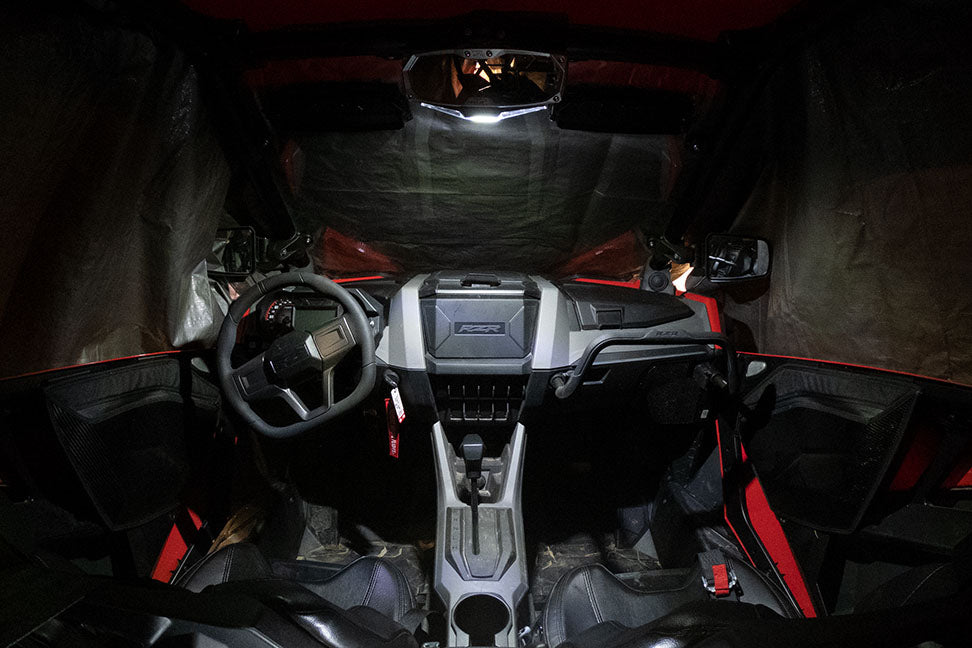 Seizmik Halo-RA LED Rearview Mirror with Cast Aluminum Bezel- Can-Am Defender - Mirrors