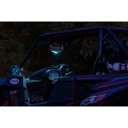 Seizmik Halo-RA LED Rearview Mirror with Cast Aluminum Bezel- Polaris Pro-Fit Header Panel