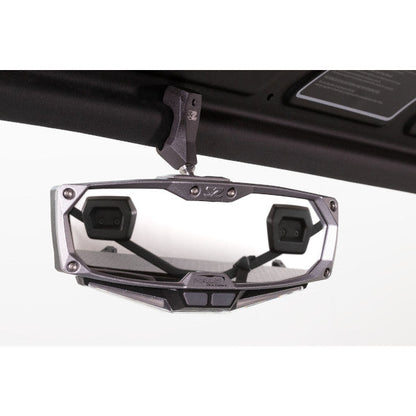 Seizmik Halo-RA LED Rearview Mirror with Cast Aluminum Bezel- Polaris Pro-Fit Header Panel