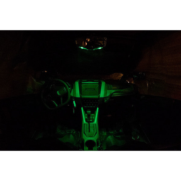 Seizmik Halo-RA LED Rearview Mirror with Cast Aluminum Bezel- Polaris Pro-Fit Header Panel