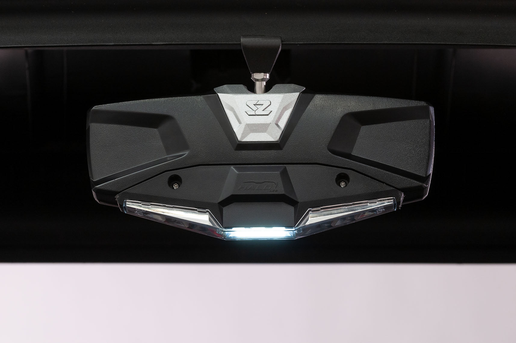 Seizmik Halo-RA LED Rearview Mirror with Cast Aluminum Bezel- Polaris Pro-Fit Header Panel - Mirrors