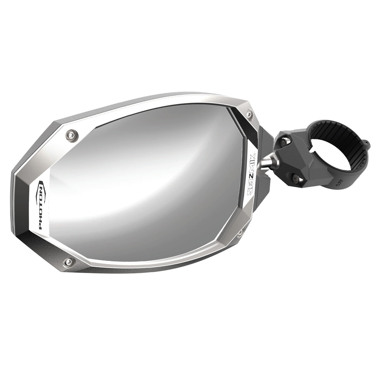 Seizmik Photon Side View Mirror with Cast Aluminum Body & Bezel 1.75 Inch Round Tube (Pair) - Mirrors