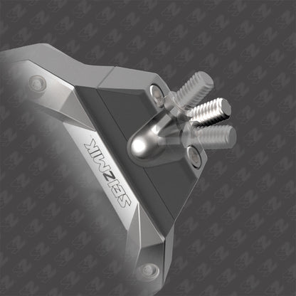 Seizmik Photon Side View Mirror with Cast Aluminum Body & Bezel - 2 or 1.875 Inch Round Tube (Pair) - Mirrors