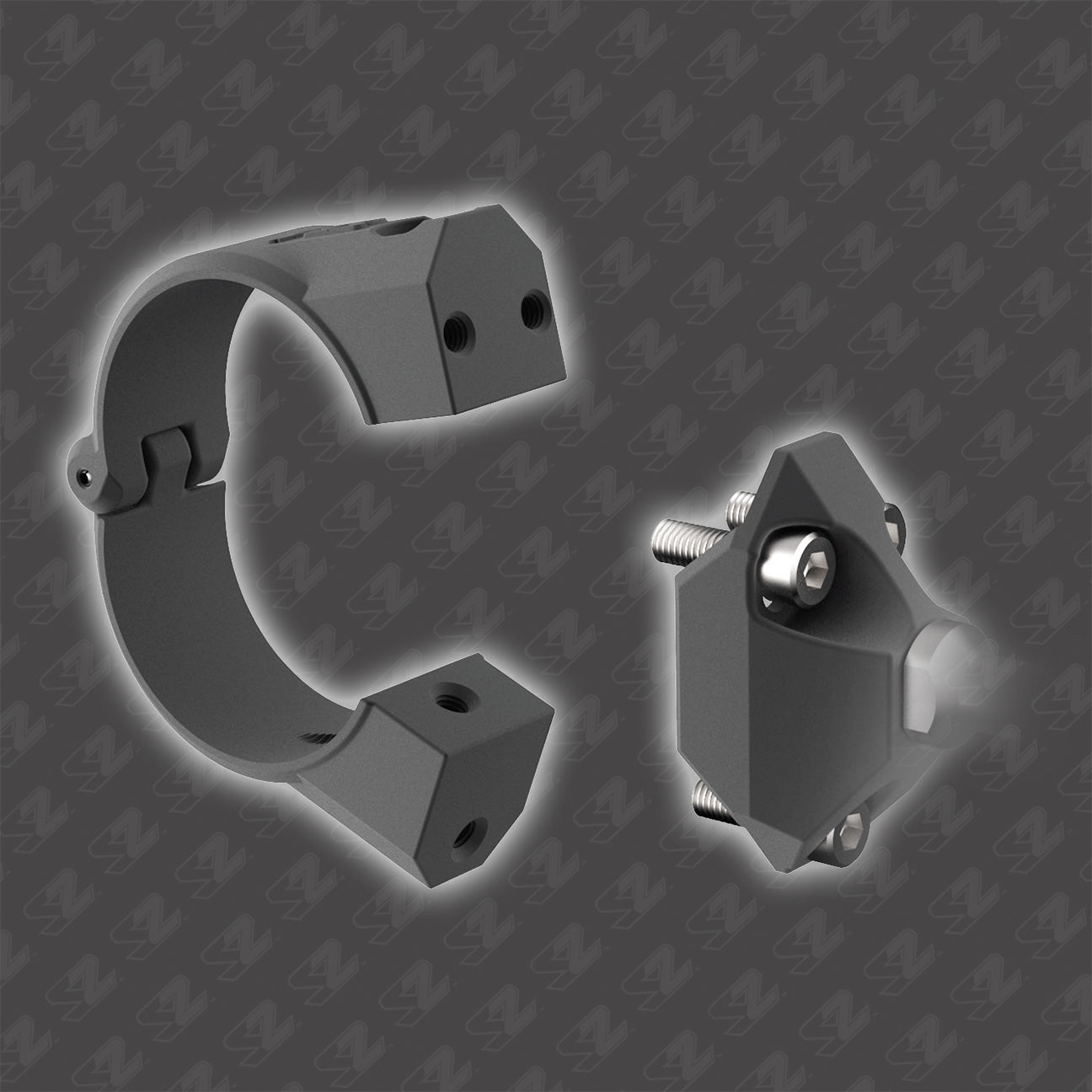 Seizmik Photon Side View Mirror with Cast Aluminum Body & Bezel - 2 or 1.875 Inch Round Tube (Pair) - Mirrors