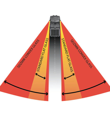 Seizmik Photon Side View Mirror with Cast Aluminum Body & Bezel - 2 or 1.875 Inch Round Tube (Pair) - Mirrors