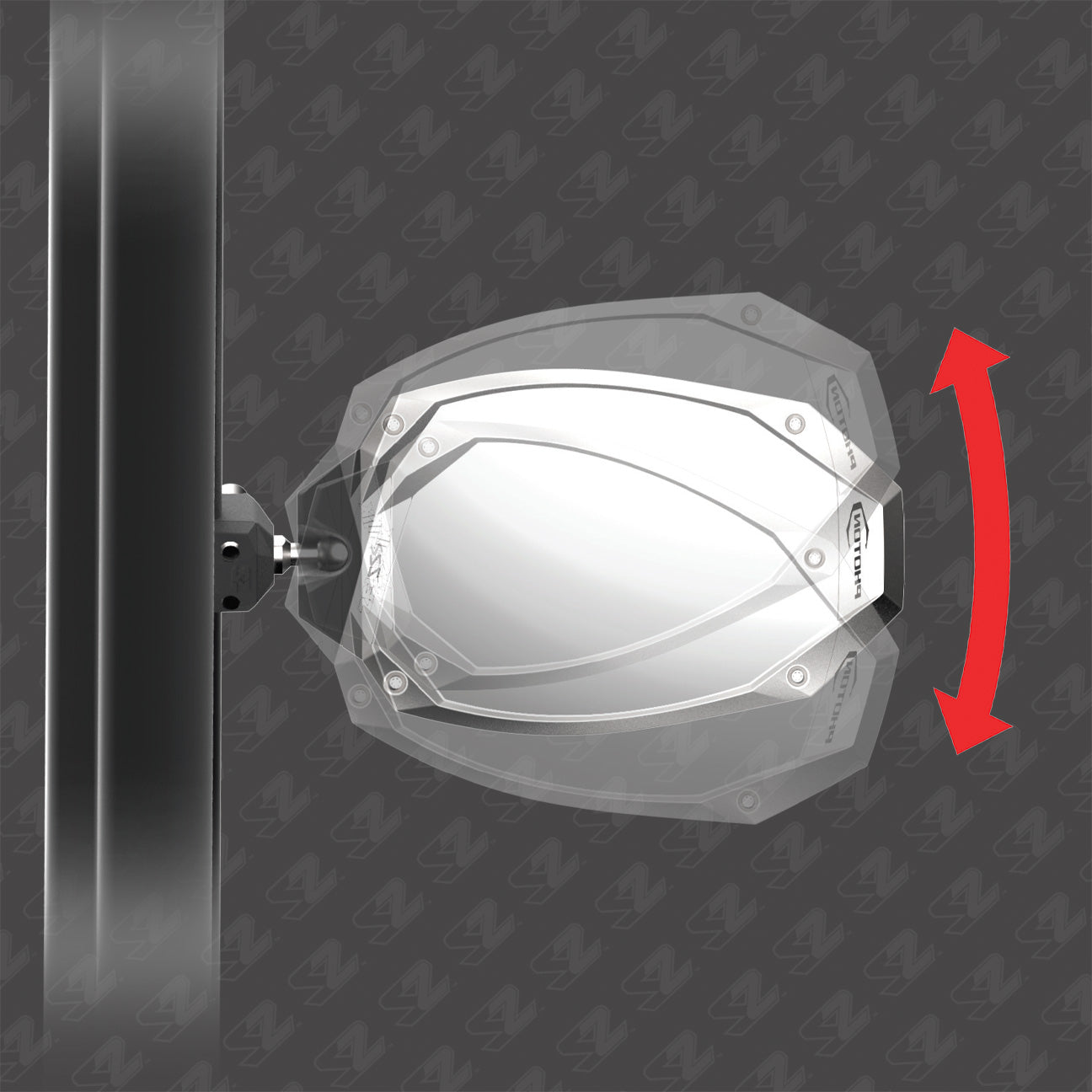 Seizmik Photon Side View Mirror with Cast Aluminum Body & Bezel - Pro-Fit/Profiled (Pair) - Mirrors