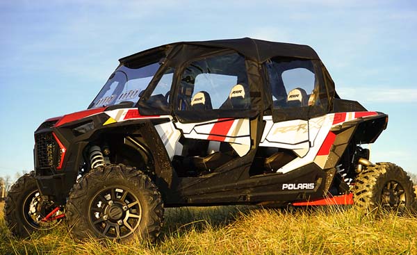 Seizmik Soft Upper Doors Rear Window and Roof with Zipper- Polaris RZR XP 4 1000 XP 4 Turbo