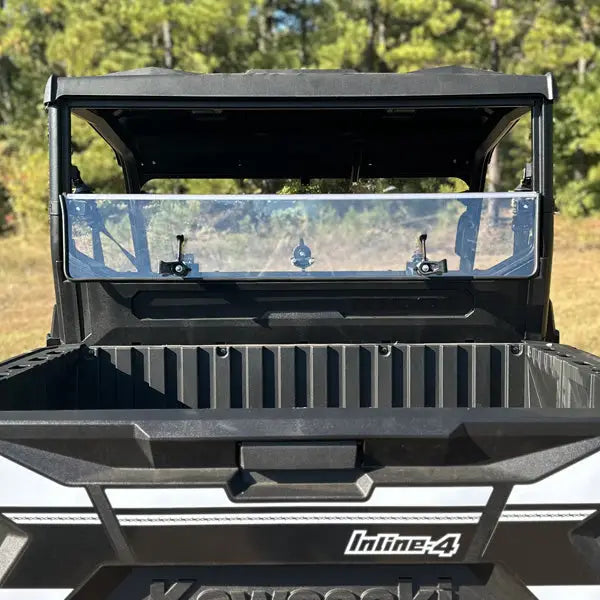 Seizmik UV Resistant Polycarbonate Rear Folding Windshield for Kawasaki Ridge Ranch Edition - Windshields