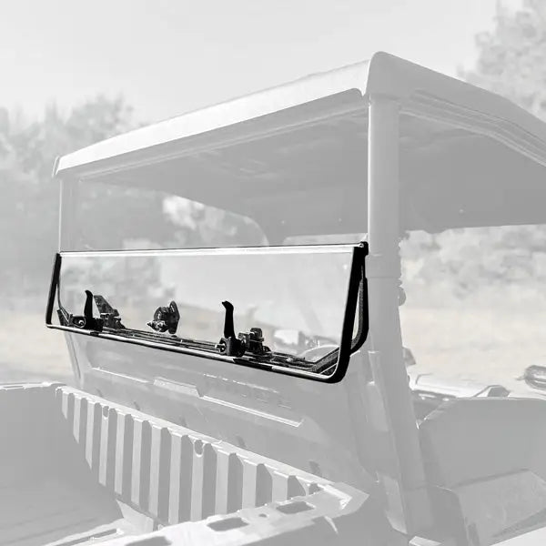 Seizmik UV Resistant Polycarbonate Rear Folding Windshield for Kawasaki Ridge Ranch Edition - Windshields