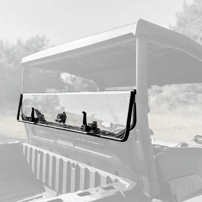 Seizmik UV Resistant Polycarbonate Rear Folding Windshield for Kawasaki Ridge Ranch Edition - Windshields