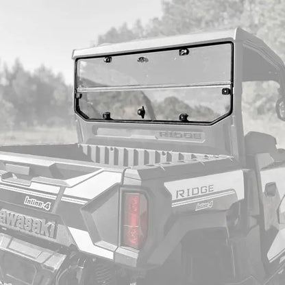 Seizmik UV Resistant Polycarbonate Rear Folding Windshield for Kawasaki Ridge Ranch Edition - Windshields