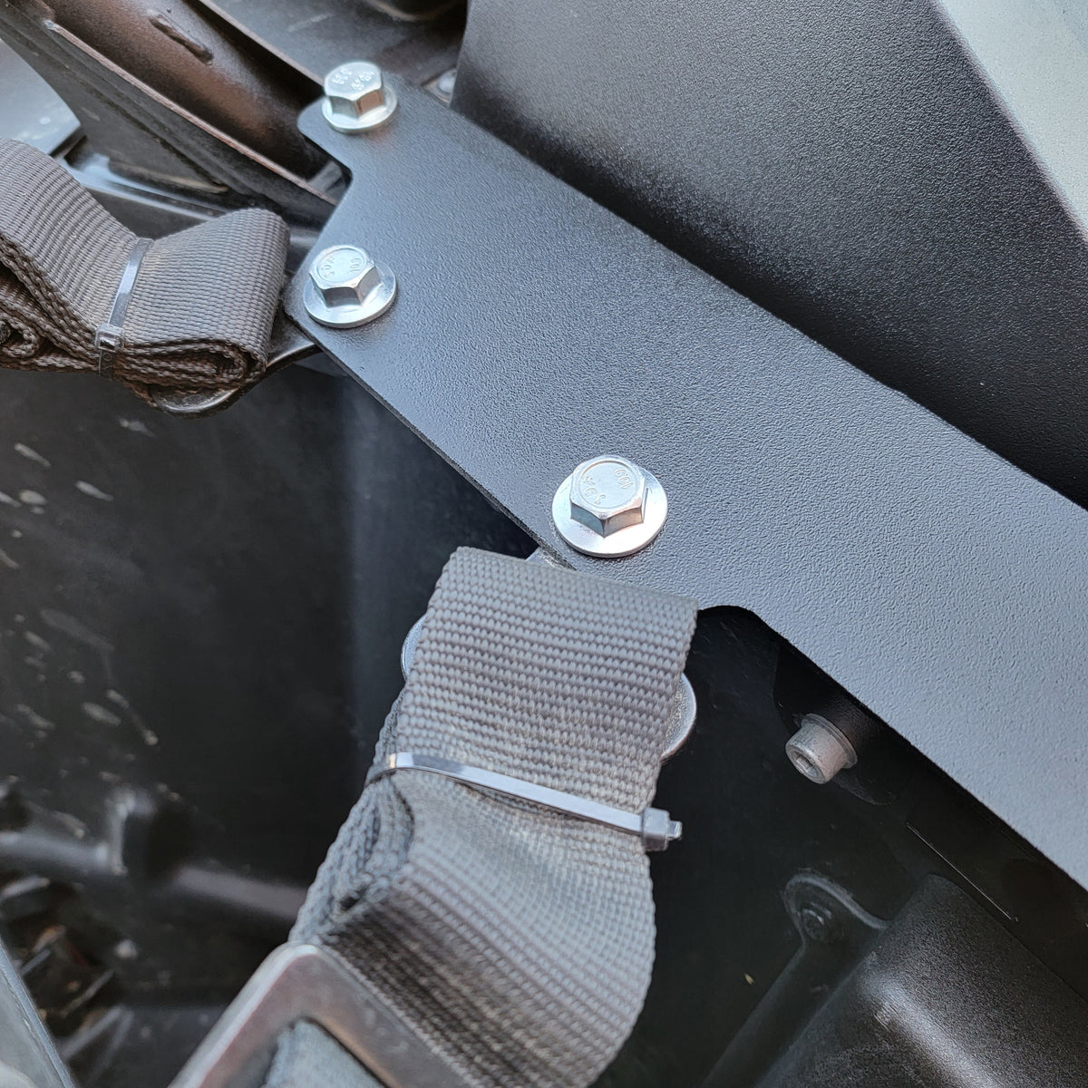 Shoulder Harness Mounting Kit for Kawasaki KRX 1000 - Black - Brackets and Mounts