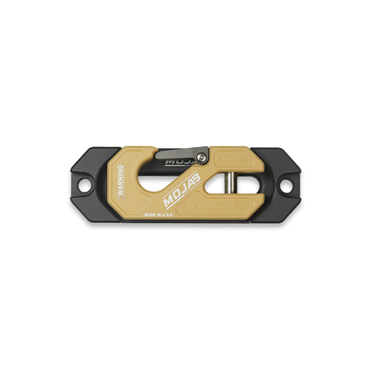 Side By Side / UTV Aluminum Recessed Winch Shackle with Fairlead Kit. (LIFE TIME WARRANTY*) - Tan - Winch Shackle