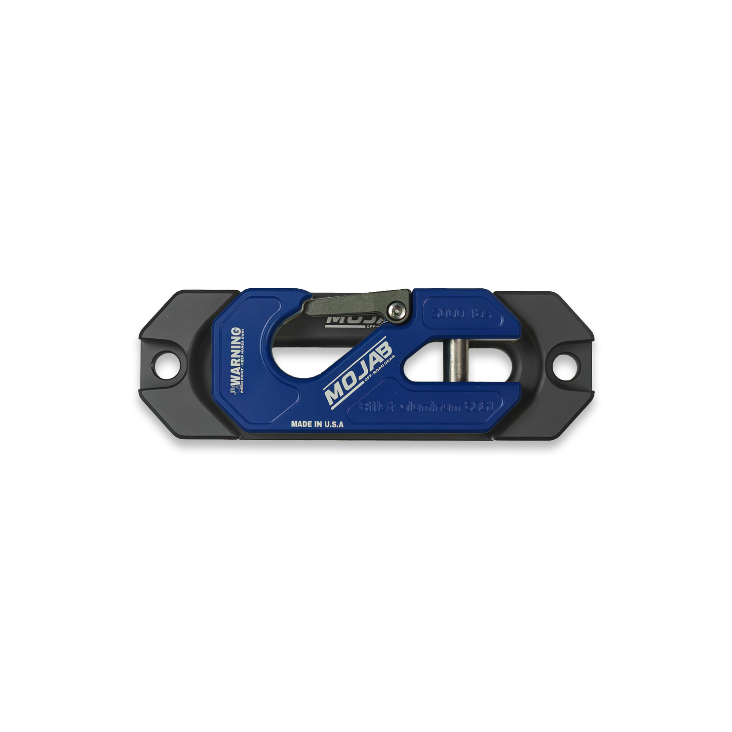 Side By Side / UTV Aluminum Recessed Winch Shackle with Fairlead Kit. (LIFE TIME WARRANTY*) - Blue - Winch Shackle