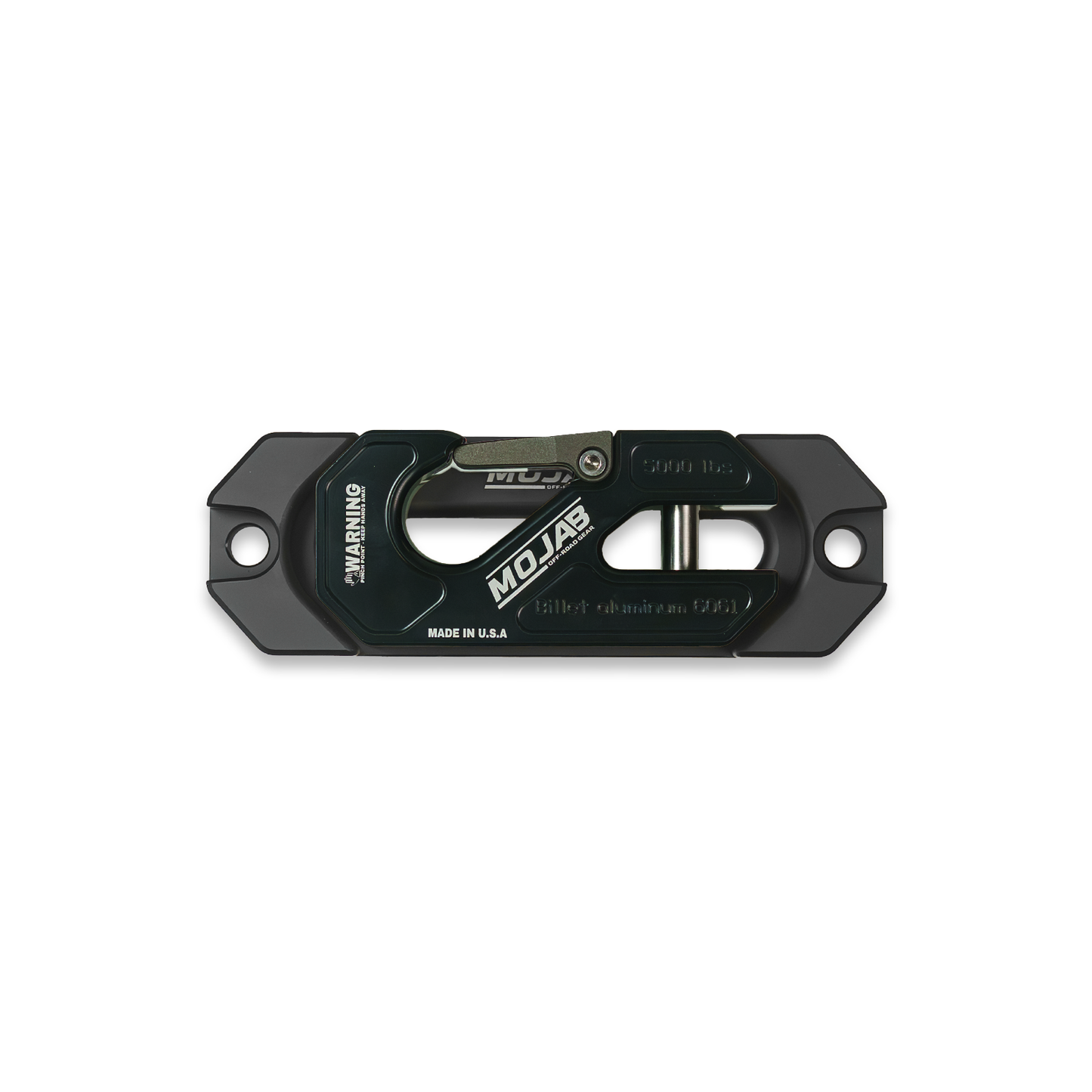 Side By Side / UTV Aluminum Recessed Winch Shackle with Fairlead Kit. (LIFE TIME WARRANTY*) - Black - Winch Shackle