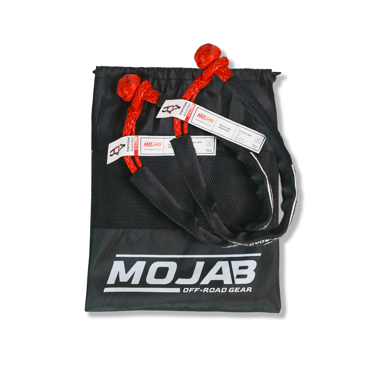 Soft Shackle 1/4’’ x 24’’ Set of 2 Shackles - Red - Kinetic rope