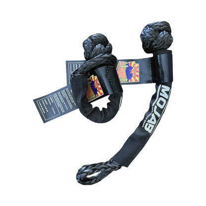 Soft Shackle 3/8’’ x 14’’ with sleeve- Set of 2 Shackles - Black - Towing