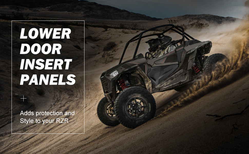 Spare Tire Carrier Mount & Lower Half Door Inserts Panels for Polaris RZR