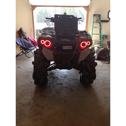 SYA Angel Eyes LED Kit for Kawasaki Brute Force 650 650i and 750i 05-11 - Red - Lighting