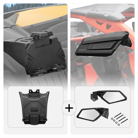 Tablet Holder & Side view Mirrors for Can-Am Maverick X3/MAX