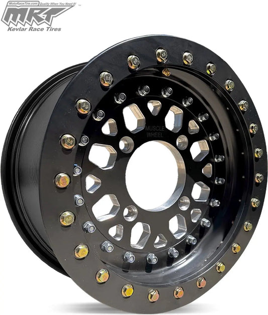 Tail Gunner UTV Wheel - Beadlock | 15x7 / 4x156.2 | 128 | 38mm | 5 + 2 | Black - UTV/ATV Wheels