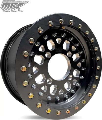 Tail Gunner UTV Wheel - Beadlock | 15x7 / 4x156.2 | 128 | 38mm | 5 + 2 | Black - UTV/ATV Wheels