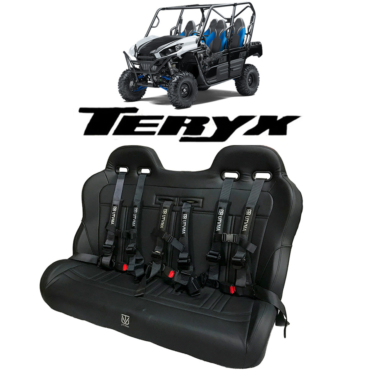 Teryx 4 Rear Bench Seat (2012-2025) W Harnesses - Bench Seat