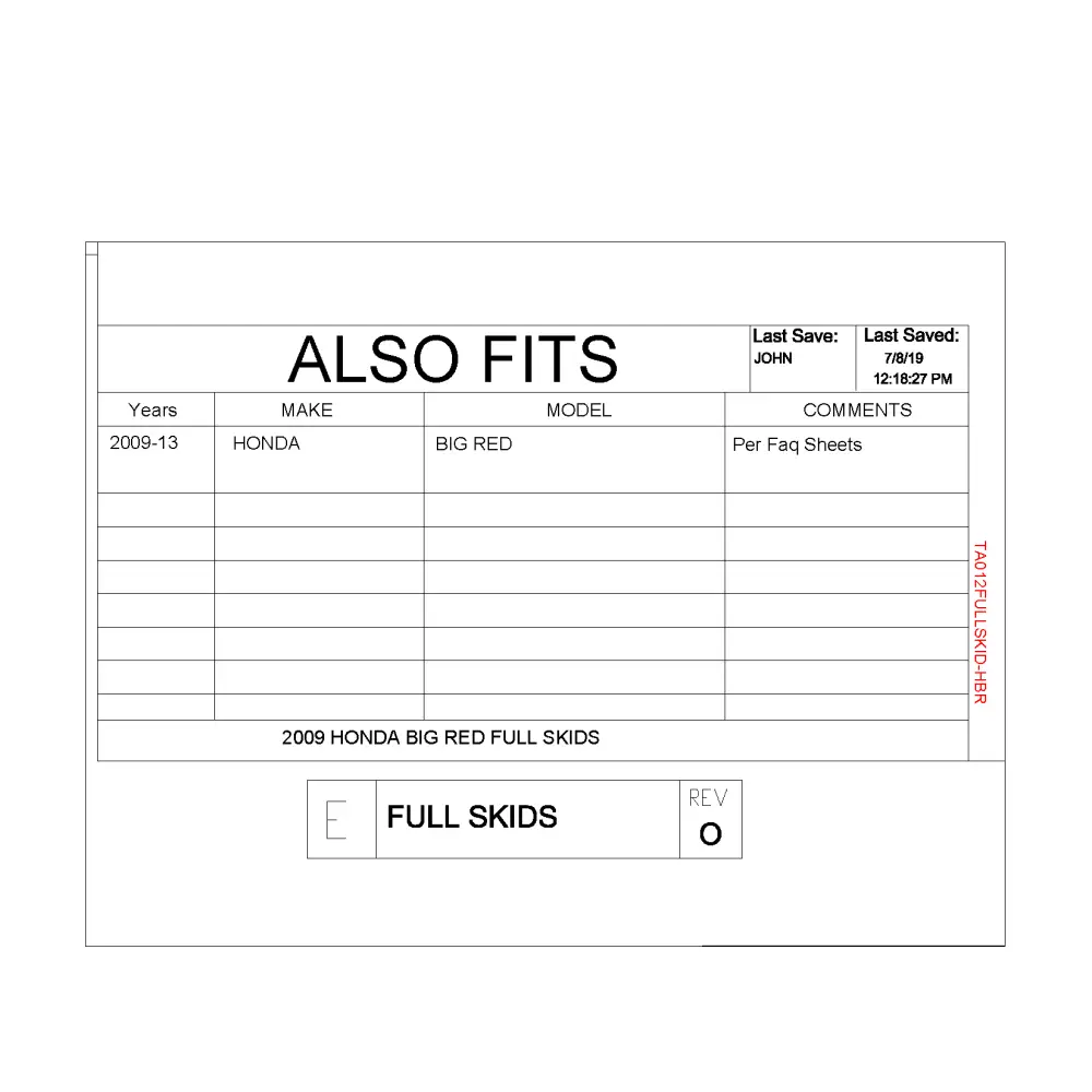 Trail Armor 2009 - 2013 Honda Big Red Full Skids - Skid Plates