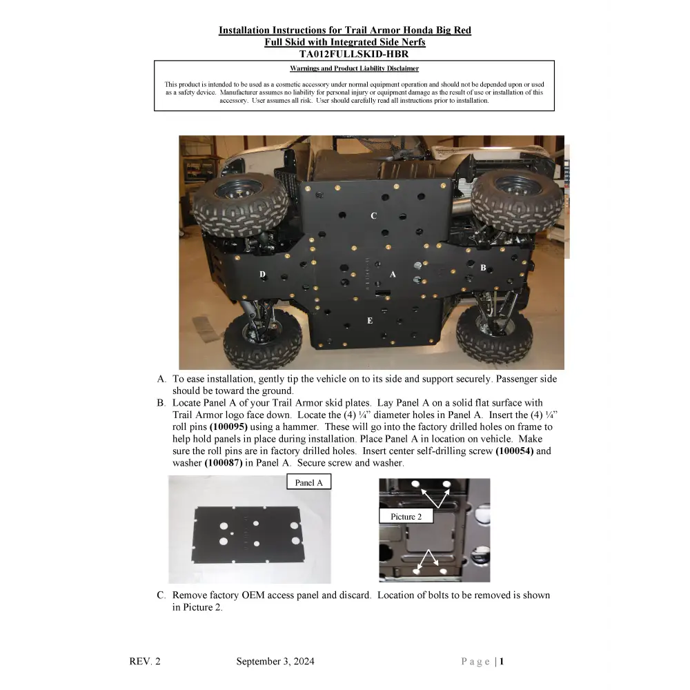 Trail Armor 2009 - 2013 Honda Big Red Full Skids - Skid Plates