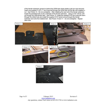 Trail Armor 2014 - 2018 RZR XP 1000 RZR XP 4 1000 RZR XP Turbo EPS RZR XP 4 Turbo Mud Flap Fender Extensions