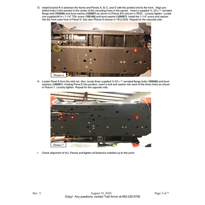 Trail Armor 2014 - 2023 RZR 4 XP 1000 (Standard Sport Premium Ultimate Highlifter) 2016 - 2021 RZR 4 XP Turbo 2019