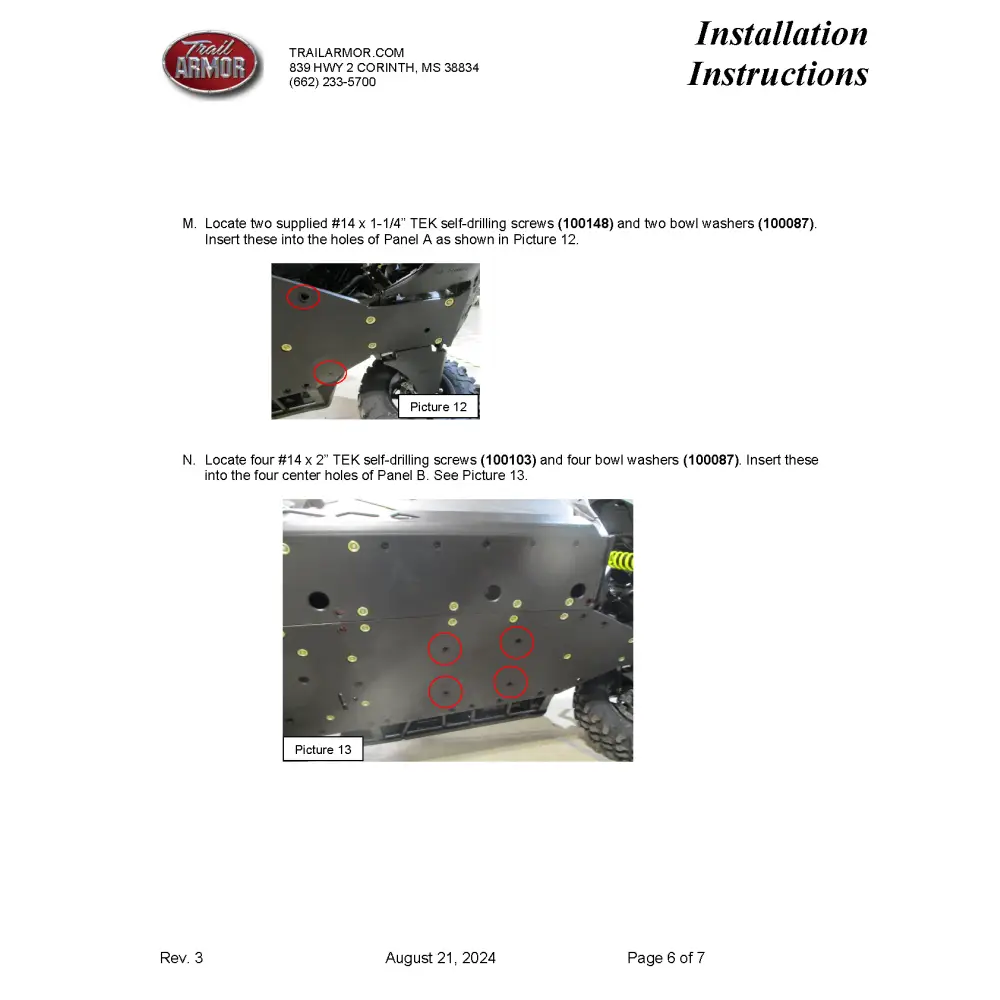 Trail Armor 2018 - 2019 Can Am Maverick Trail 800/1000 Maverick Trail DPS 800/1000 2019 Maverick Sport Maverick Sport