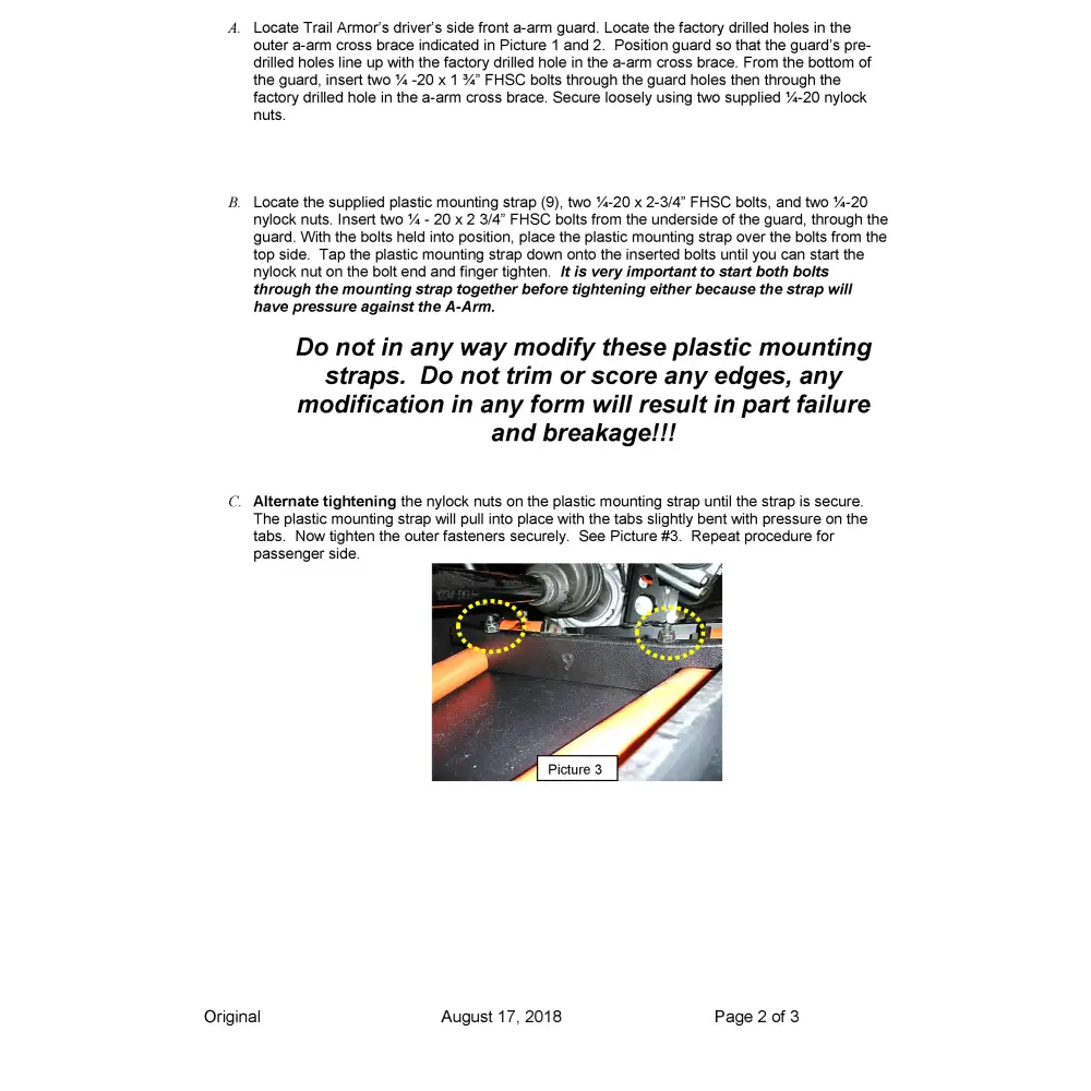 Trail Armor 2018 - 2020 Ranger XP 1000 2019 - 2020 Ranger XP 1000 Crew and 2020 Ranger 1000 iMpact A-Arm Guards - A-Arm