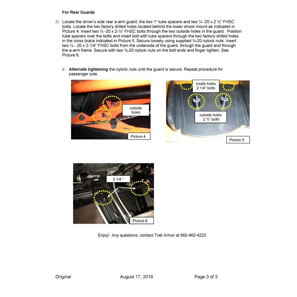 Trail Armor 2018 - 2020 Ranger XP 1000 2019 - 2020 Ranger XP 1000 Crew and 2020 Ranger 1000 iMpact A-Arm Guards - A-Arm