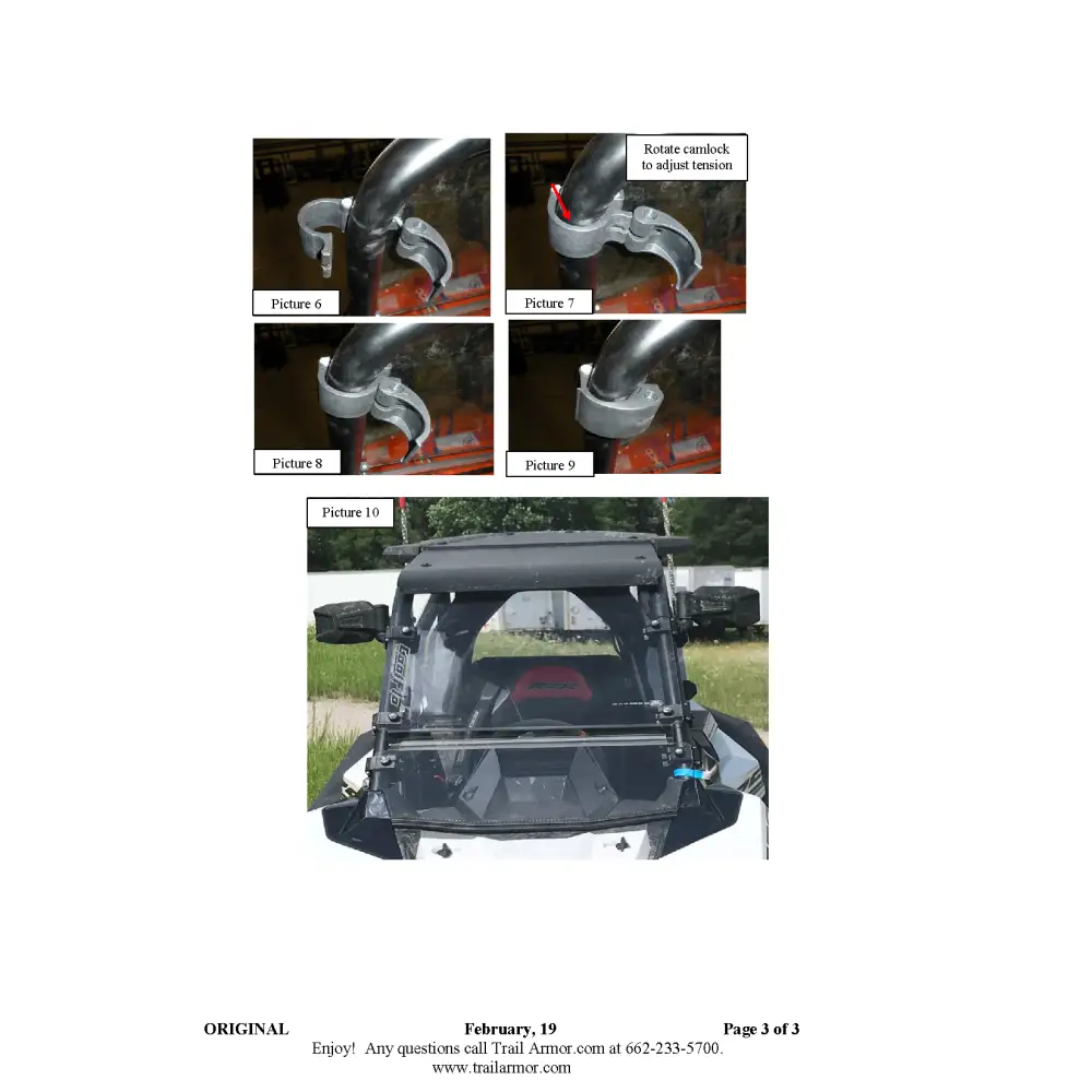 Trail Armor 2018 - 2022 Polaris RZR RS1 CoolFlo Windshield with Fast Clamps DoT Approved Rated AS4 - Windshields