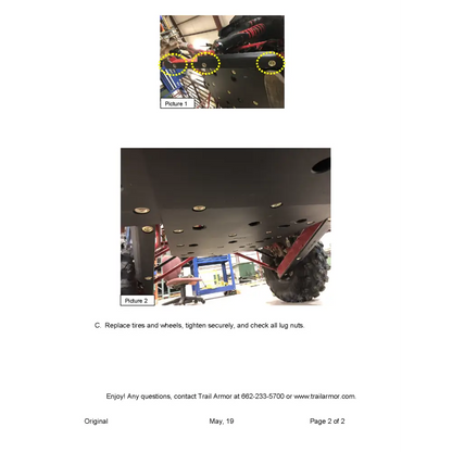 Trail Armor 2019 - 2022 2024 Honda Talon 1000 R 2021 - 2024 Talon 1000 R Fox Live Valve Talon 1000R-4 Fox Live Valve