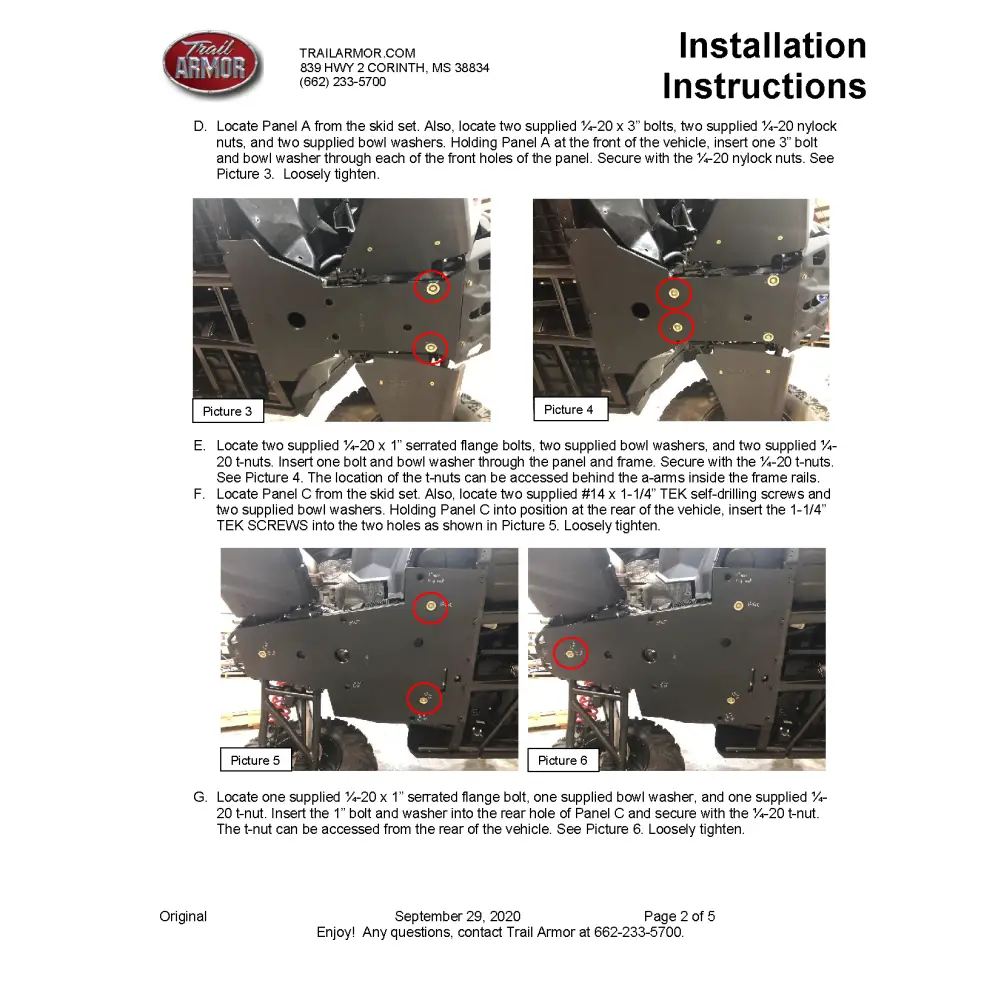 Trail Armor 2020 - 2024 Can Am Maverick Trail Maverick Sport and Commander Full Skids with Integrated Slider Nerfs