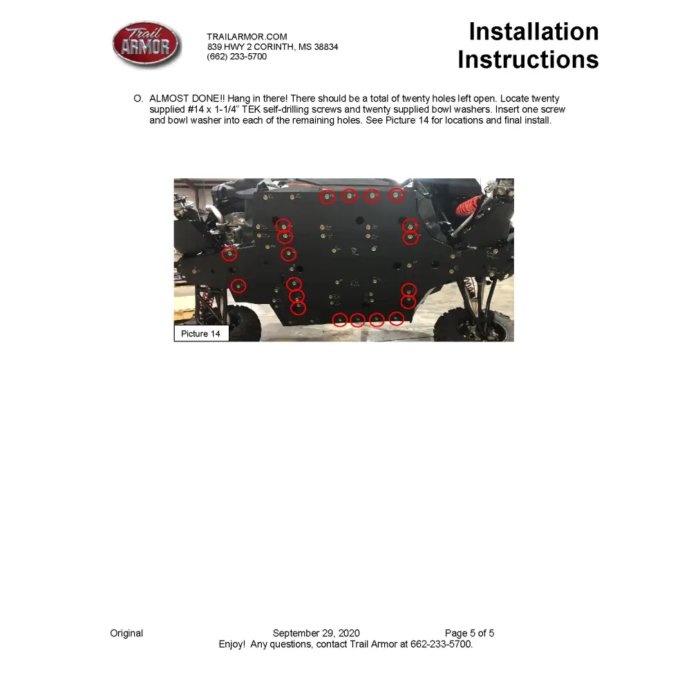 Trail Armor 2020 - 2024 Can Am Maverick Trail Maverick Sport and Commander Full Skids with Integrated Slider Nerfs