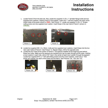 Trail Armor 2020 - 2024 Can Am Maverick Trail Maverick Sport and Commander Full Skids with Integrated Slider Nerfs