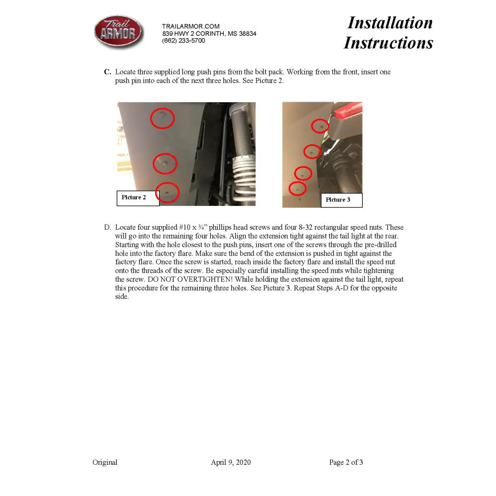 Trail Armor 2020 - 2024 Polaris RZR Pro XP RZR Pro XP 4 2022 - 2024 Turbo R and Turbo R 4 (all editions) Mud Flap