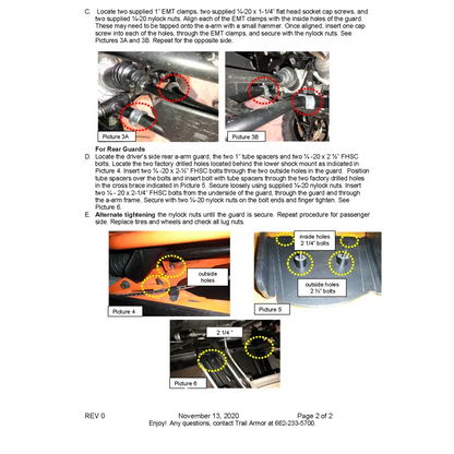 Trail Armor 2021 - 2025 Polaris Ranger XP 1000 Ranger XP 1000 Crew Ranger Crew 1000 Ranger 1000 2023 - 2024 Ranger XP