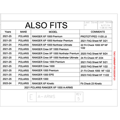 Trail Armor 2021 - 2025 Polaris Ranger XP 1000 Ranger XP 1000 Crew Ranger Crew 1000 Ranger 1000 2023 - 2024 Ranger XP