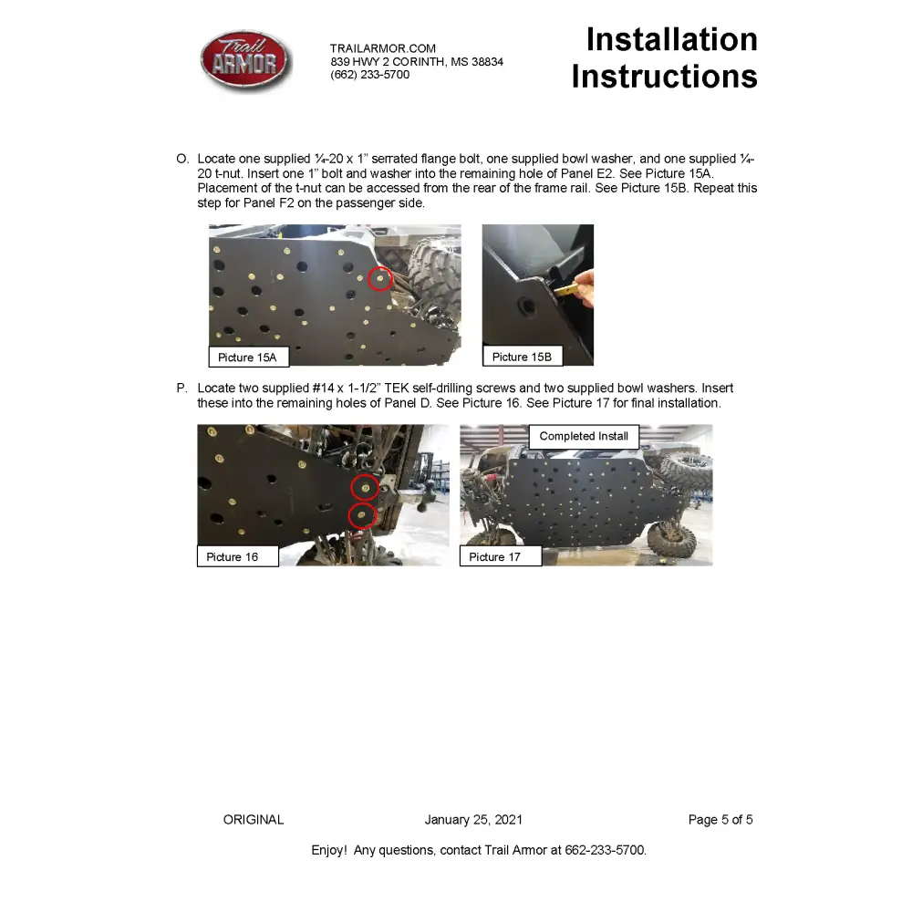 Trail Armor 2021 - 2025 Polaris Ranger XP 1000 Crew Full Skids - Skid Plates